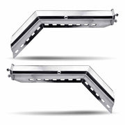 TU-9227 45° Angled 28.5″ Mud Flap Hangers – 2 1/2″ Bolt Spacing | Chrome Metal MUD FLAP HANGERS Light Gray