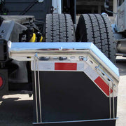 TU-9227 45° Angled 28.5″ Mud Flap Hangers – 2 1/2″ Bolt Spacing | Chrome Metal MUD FLAP HANGERS Dark Slate Gray