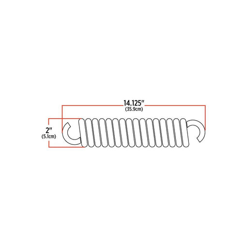 Antique White TU-9231 14 1/8″ Replacement Spring – Steel REPLACEMENT SPRING