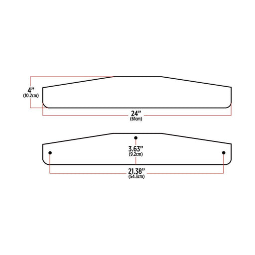 White Smoke TU-9241 24″ Angled Bottom Mud Flap Weight with Backing Plate – Welded | Stainless Steel MUD FLAP WEIGHTS