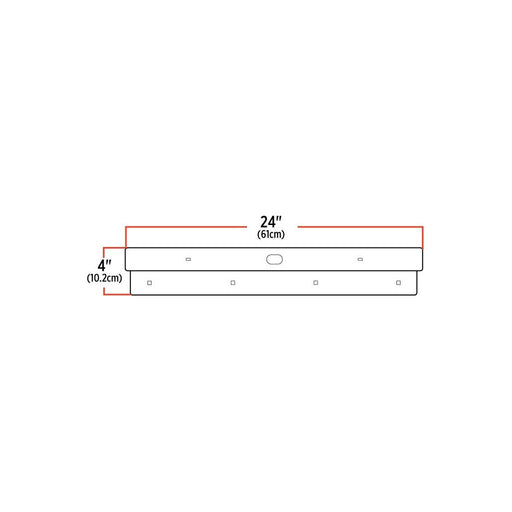 Black TU-9245 Top Flap Light Bars with Slotted Hole – Stainless Steel MUD FLAP HANGERS