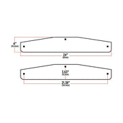 TU-9246 24″ Angled Bottom Mud Flap Weights – Bolted | Stainless Steel MUD FLAP WEIGHTS White Smoke