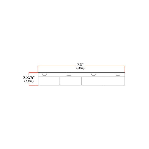 Beige TU-9249 Straight Reflector Strip with 3M Reflector – Aluminum REFLECTOR