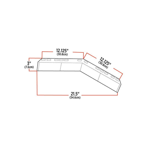 Black TU-9250 Angled Reflector Strip with 3M Reflector – Aluminum REFLECTOR