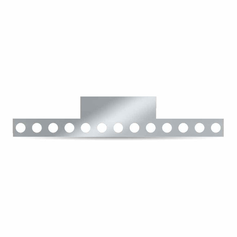 TU-9273 Rear T-Bar Panel & Light Bar with 12 x 4" Light Holes t-bar panel Dark Gray