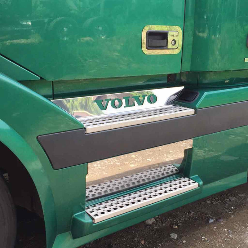 TV-1436 Volvo VN/VNL Upper Kick Plates (2003-2018) – Front | Volvo Cutout Exterior Trim Sea Green