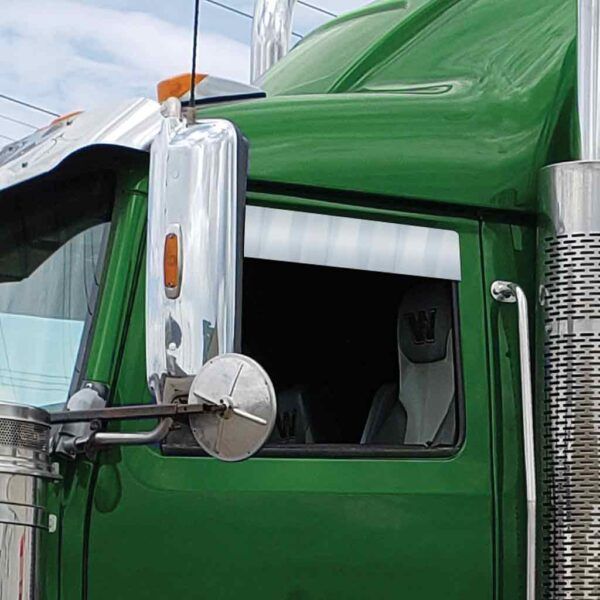 TW-1407 Western Star 5″ Window Chop Top (1998+) – Cab Mounted Mirrors Light Gray