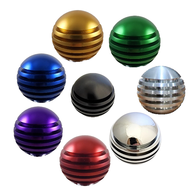 Ring Style Grooved Aluminum Shift Knob (1/2"-13 female threads) (Choose Color)