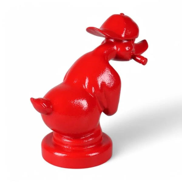 Duck Hood Pull Ornament (Choose Style) Bro Duck,Cowboy Duck,Maga Duck,Pirate Duck Firebrick