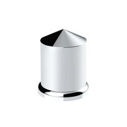 3/4" x 1-1/2" Chrome Plastic Pointed Nut Covers - Push-On (100-Pack)