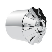Rubicon Rear Axle Cover Kit With 33mm Thread-On Nut Covers-Chrome