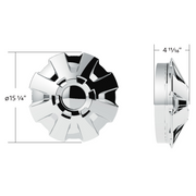 Rubicon Front Axle Cover Kit With 33mm Thread-On Nut Covers-Chrome