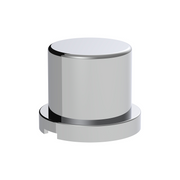 15/16" x 1-3/16" Chrome Plastic Flat Top Nut Covers - Push-On (Color Box of 60)