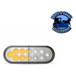6" Oval Trux Dual Revolution LEDs (Choose Color) 6" OVAL Amber to White Gray