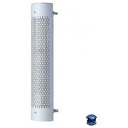 United Pacific 48" TALL 270 DEGREE STAINLESS EXHAUST MUFFLER SHIELD FOR 10" and 9" DIAMETER EXHAUST - VERTICAL SLOT United Pacific Shield Exhaust 10",9" Gray