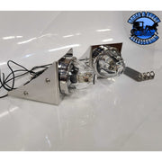 Stainless fuel tank watermelon light bracket (4" wide) fits-26" Peterbilt fuel tanks #SS-1032 (Sold in pairs) watermelon Gray