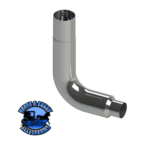 L9006-E20-B20-1103 6" Reduced to 5" Universal 90 Degree Exhaust Elbow (20"x20") Light Slate Gray