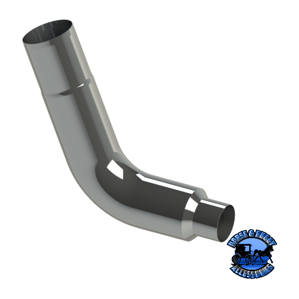 L6807-E15-B17-1103 7" Reduced to 5" 68 Degree Exhaust Elbow (15"x17") Dim Gray