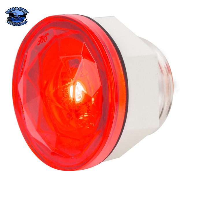 75302 1-1/4" RED/RED DIAMOND LENS 1 LED DUAL FUNT. LIGHT W/ NUT Orange Red