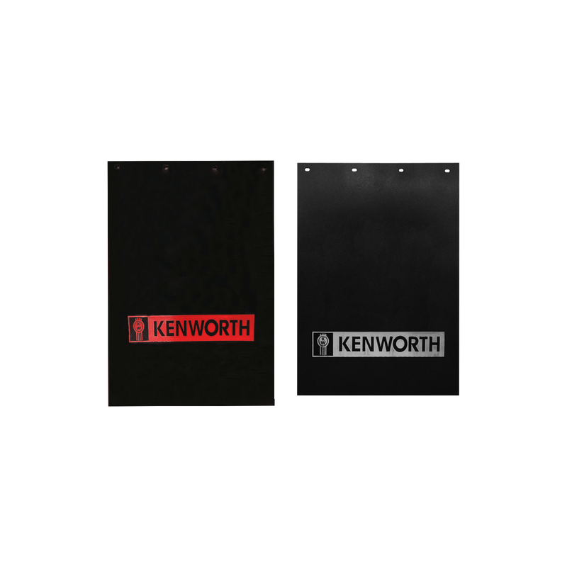 3/8'' BLACK RUBBER MUDFLAP W/ KW LOGO (CHOOSE COLOR) (24'' X 30'') Mud Flap RED LOGO (24'' X 30''),SILVER LOGO (24'' X 30'') Black