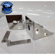 Stainless fuel tank watermelon light bracket (4" wide) fits-26" Peterbilt fuel tanks #SS-1032 (Sold in pairs) watermelon Gray