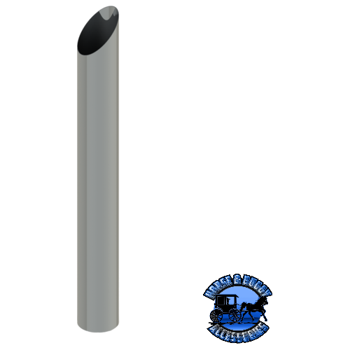 105A-084-1103 5"x84" Mitered Exhaust Stack EXHAUST Dark Gray
