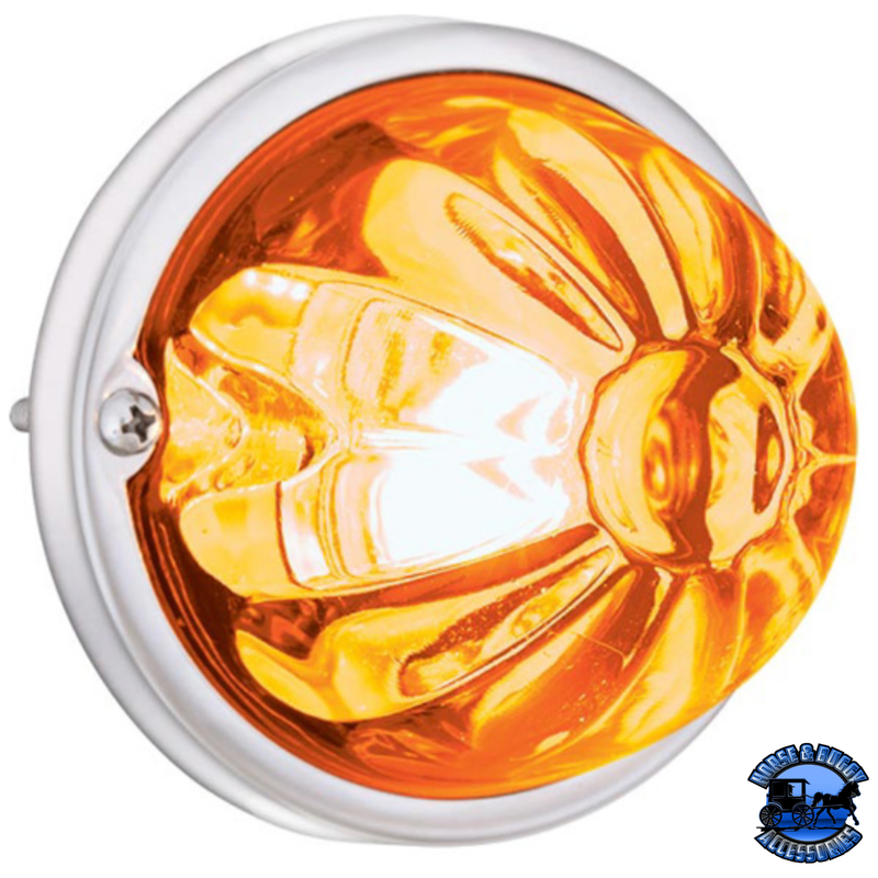 GLASS WATERMELON LIGHT KIT WITH 2 LED LIGHT (Choose LED Color) (Choose Lens Color) watermelon glass lens Amber / Clear Wheat