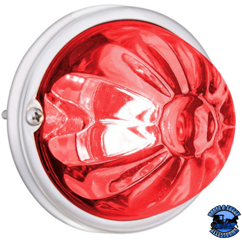 GLASS WATERMELON LIGHT KIT WITH 2 LED LIGHT (Choose LED Color) (Choose Lens Color) watermelon glass lens Red / Clear Tomato