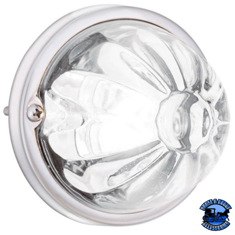GLASS WATERMELON LIGHT KIT WITH 2 LED LIGHT (Choose LED Color) (Choose Lens Color) watermelon glass lens White / Clear Light Gray