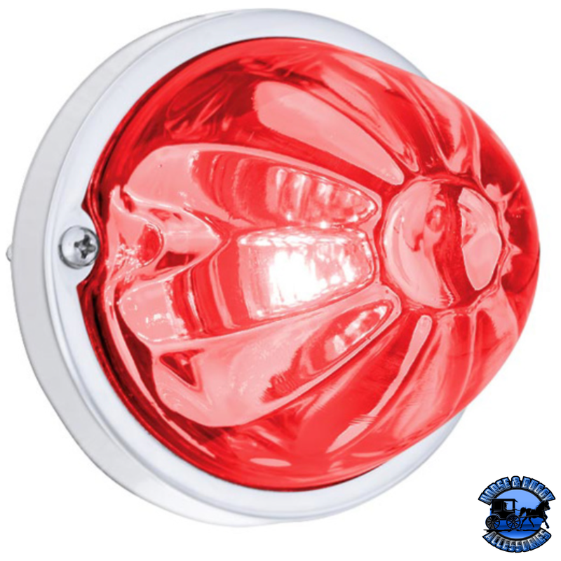 GLASS WATERMELON LIGHT KIT WITH LED LIGHT (Choose LED Color) (Choose Lens Color) watermelon glass lens Red / Clear Light Pink