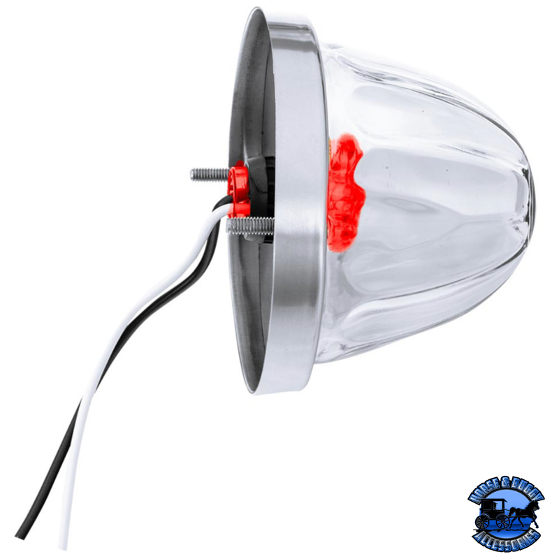 GLASS WATERMELON LIGHT KIT WITH LED LIGHT (Choose LED Color) (Choose Lens Color) watermelon glass lens Amber / Amber,Amber / Dark Amber,Amber / Clear,Red / Red,Red / Clear Light Gray