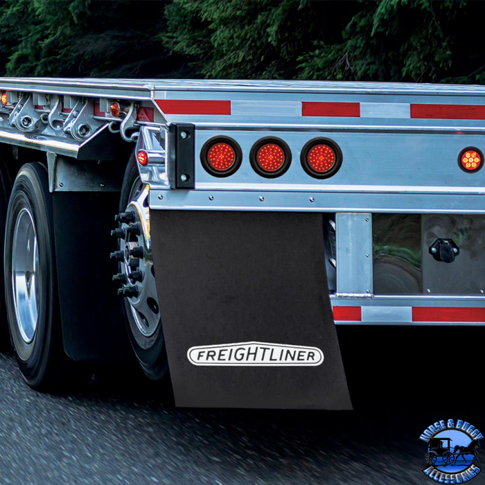 Black 24" X 30" BLACK PROFLEX MUD FLAP (Choose Style) Mud Flap No Graphic,Freightliner Logo