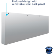 33-3/4" SS REAR CENTER PANEL WITH 4X 19 LED 4" DOUBLE FURY LIGHTS & VISORS (Choose Color) REAR CENTER PANEL Red & Blue,Red & Green,Red & Purple,Red & White,Red & Amber Gray