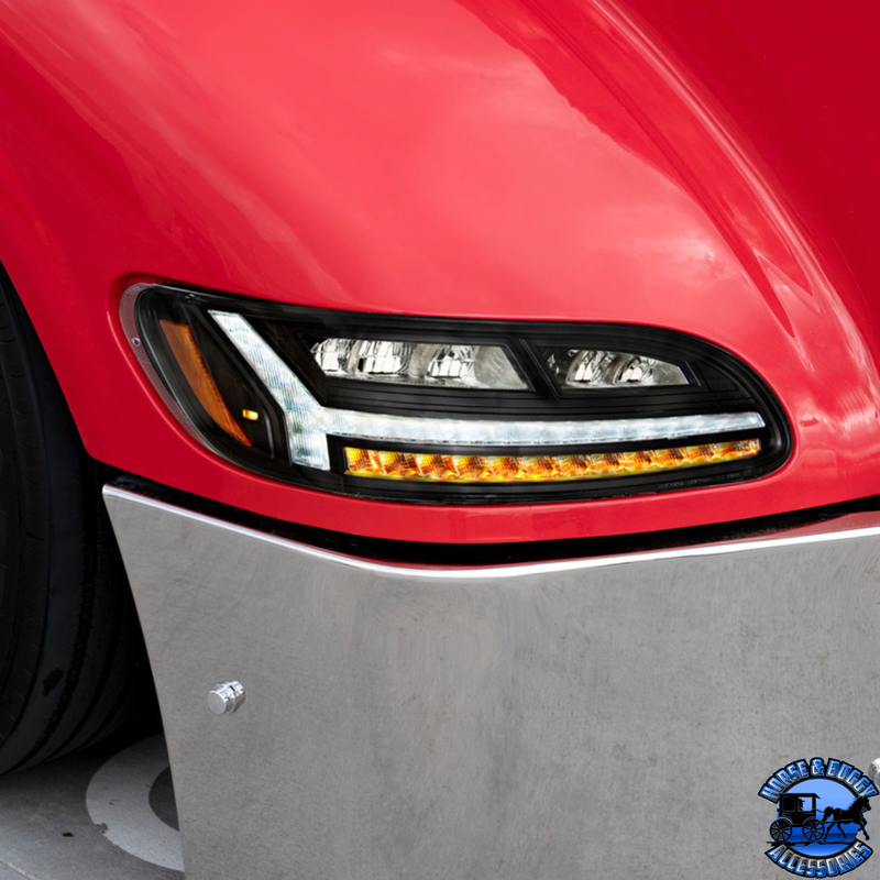 6 LED HEADLIGHT FOR PETERBILT 386 (2006-2016) & 387 (2000-2011) (Choose Color) (Choose Side) HEADLIGHT Chrome / Driver's Side,Chrome / Passenger's Side,Black / Driver's Side,Black / Passenger's Side Maroon