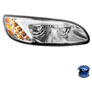 LED HEADLIGHT FOR PETERBILT 386 (2005-2015) & 387 (1999-2010) (Choose Side) (Choose Color) HEADLIGHT Chrome / Passenger's Side Gray