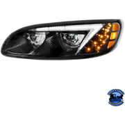 LED HEADLIGHT FOR PETERBILT 386 (2005-2015) & 387 (1999-2010) (Choose Side) (Choose Color) HEADLIGHT Black / Driver's Side Tan