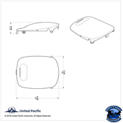 RECTANGULAR DOME LIGHT LENS FOR 2006+ PETERBILT (Choose Color) Dome Light Lens Blue,Clear,Green,Purple,Red,Amber Dark Slate Gray
