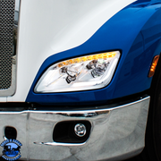 LED HEADLIGHT WITH SEQUENTIAL LED TURN SIGNAL FOR PETERBILT 579 (2012-2021) & 587 (2010-2016) (Choose Color) (Choose Side) HEADLIGHT Chrome / Driver's Side,Chrome / Passenger's Side,Black / Driver's Side,Black / Passenger's Side Light Gray