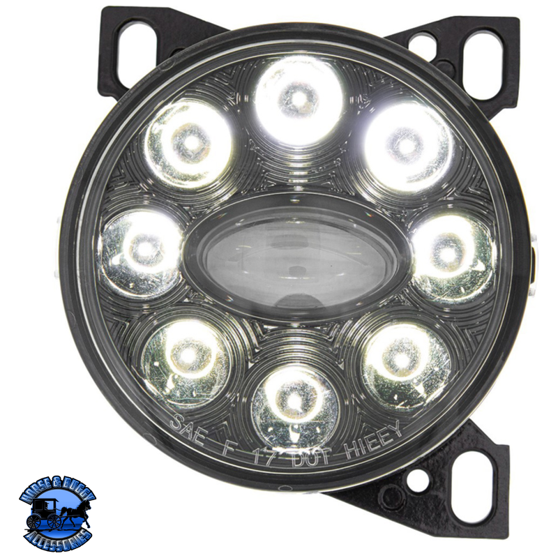 9 LED PROJECTOR FOG LIGHT WITH LED POSITION LIGHTS FOR PETERBILT 579/587 & KENWORTH T660 (Choose Color) FOG LIGHT Black Dark Slate Gray