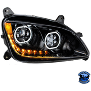 10 LED HEADLIGHT FOR PETERBILT 587 (2010-2016) & 579 (2012-2021) (Choose Color) (Choose Side) HEADLIGHT Black / Passenger's Side Tan