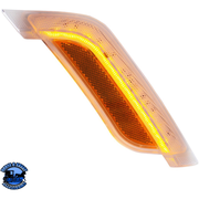 12 AMBER LED FENDER TURN SIGNAL LIGHT FOR PETERBILT 579 (2012-2021) & 587 (2012-2018) (Choose Color) (Choose Side) FENDER LIGHT Clear Lens / Passenger's Side Tan