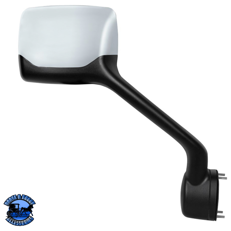 HOOD MIRROR FOR 2013-2021 KENWORTH T680 & 2012-2021 PETERBILT 579 (Choose Color) (Choose Side) Hood Mirror Chrome / Passenger's Side Dark Slate Gray