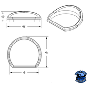 CHROME PLASTIC SPEED/TACHOMETER GAUGE BEZEL FOR PETERBILT 579 (2013-2021) & 587 (2010-2016) #41756 Speed/Tachometer Gauge Bezel Dark Slate Gray