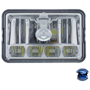 ULTRALIT - 5 LED 4" X 6" CRYSTAL HEADLIGHT - HIGH & LOW BEAM #31365 LED Headlight Light Slate Gray