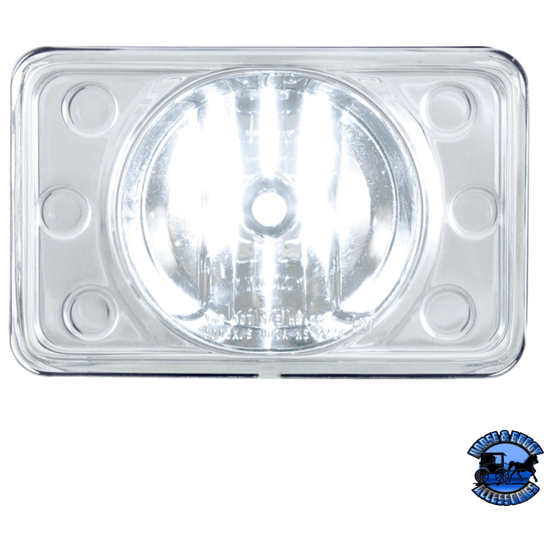 ULTRALIT - 4" X 6" CRYSTAL PROJECTION HEADLIGHT (Choose High or Low) HEADLIGHT High Light Gray