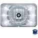 Gray ULTRALIT - 4" X 6" CRYSTAL PROJECTION HEADLIGHT WITH 6 WHITE LED POSITION LIGHT (Choose High or Low) HEADLIGHT High