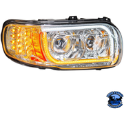 HIGH POWER LED HEADLIGHT WITH 16 LED TURN & 57 LED BAR FOR 2008-2023 PETERBILT 389 (Choose Color) (Choose Side) HEADLIGHT Chrome / Passenger's Side Rosy Brown