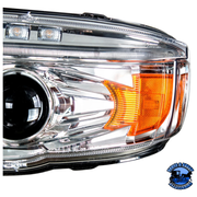 PROJECTION HEADLIGHT WITH LED TURN & DRL FOR PETERBILT 389 (2008-2023) & 388 (2008-2015) (Choose Side) HEADLIGHT Driver's Side,Passenger's Side Gray
