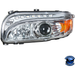 Gray PROJECTION HEADLIGHT WITH LED TURN & DRL FOR PETERBILT 389 (2008-2023) & 388 (2008-2015) (Choose Side) HEADLIGHT Driver's Side,Passenger's Side