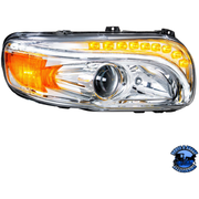 PROJECTION HEADLIGHT WITH LED TURN & DRL FOR PETERBILT 389 (2008-2023) & 388 (2008-2015) (Choose Side) HEADLIGHT Passenger's Side Light Gray